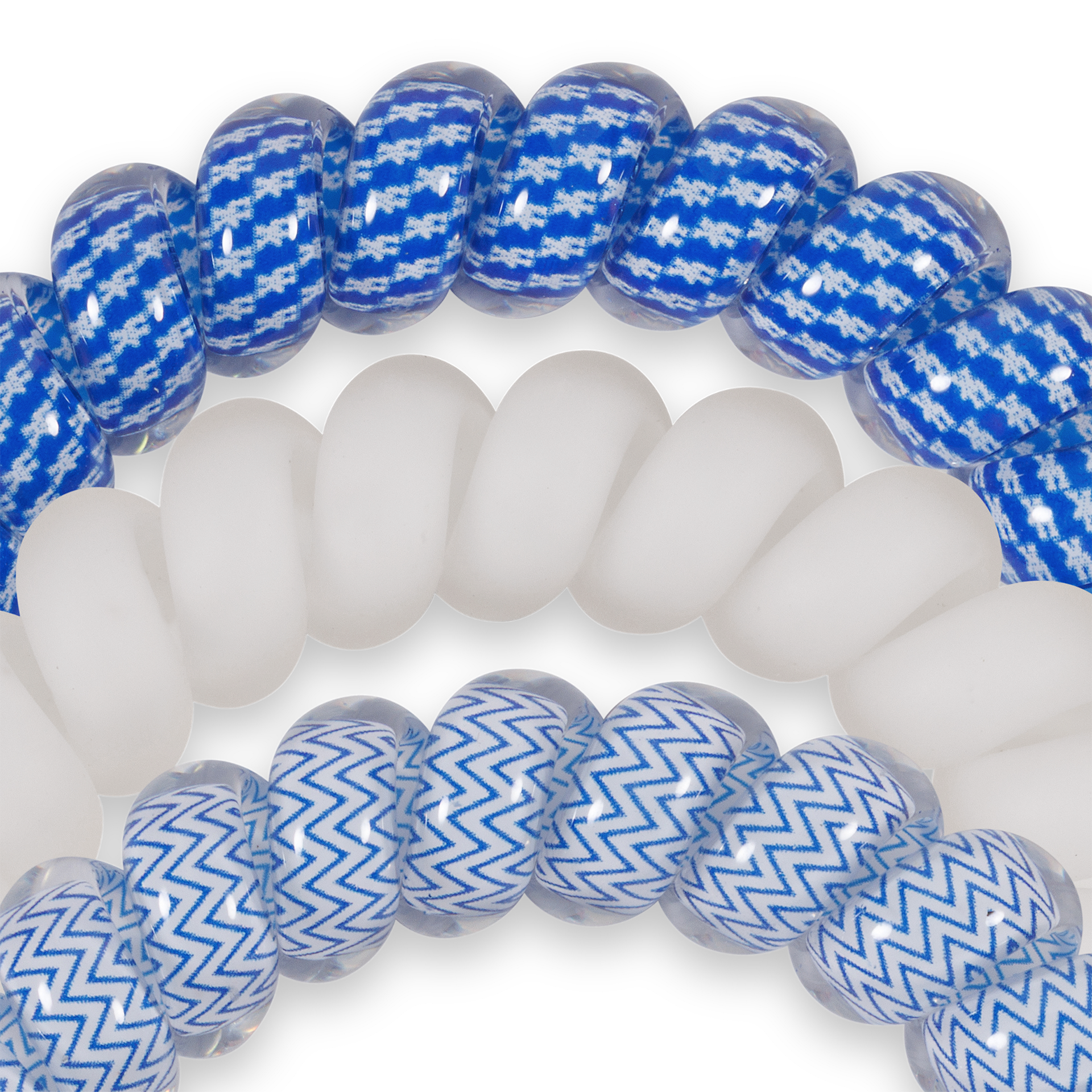 Spiral Hair Coils | Large | Go Big Blue! Hair Ties