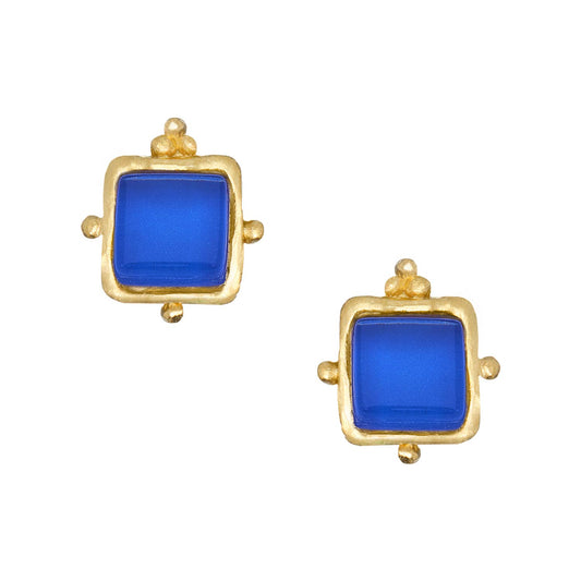 Susan Shaw Charlotte Studs - Classic Blue