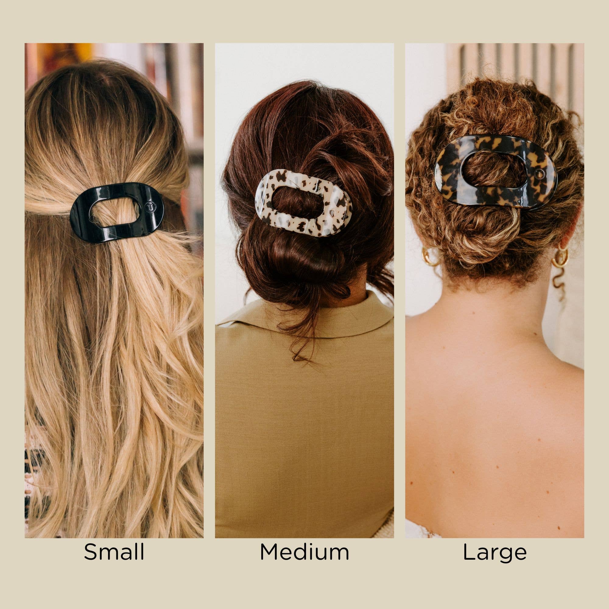 Round Flat Hair Clip | Small | Tortoise