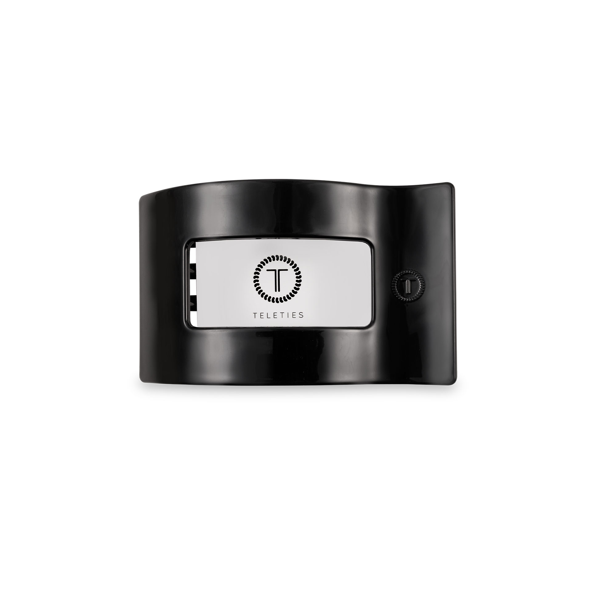 Teleties | Flat Rectangle Hair Clip | Small | Jet Black
