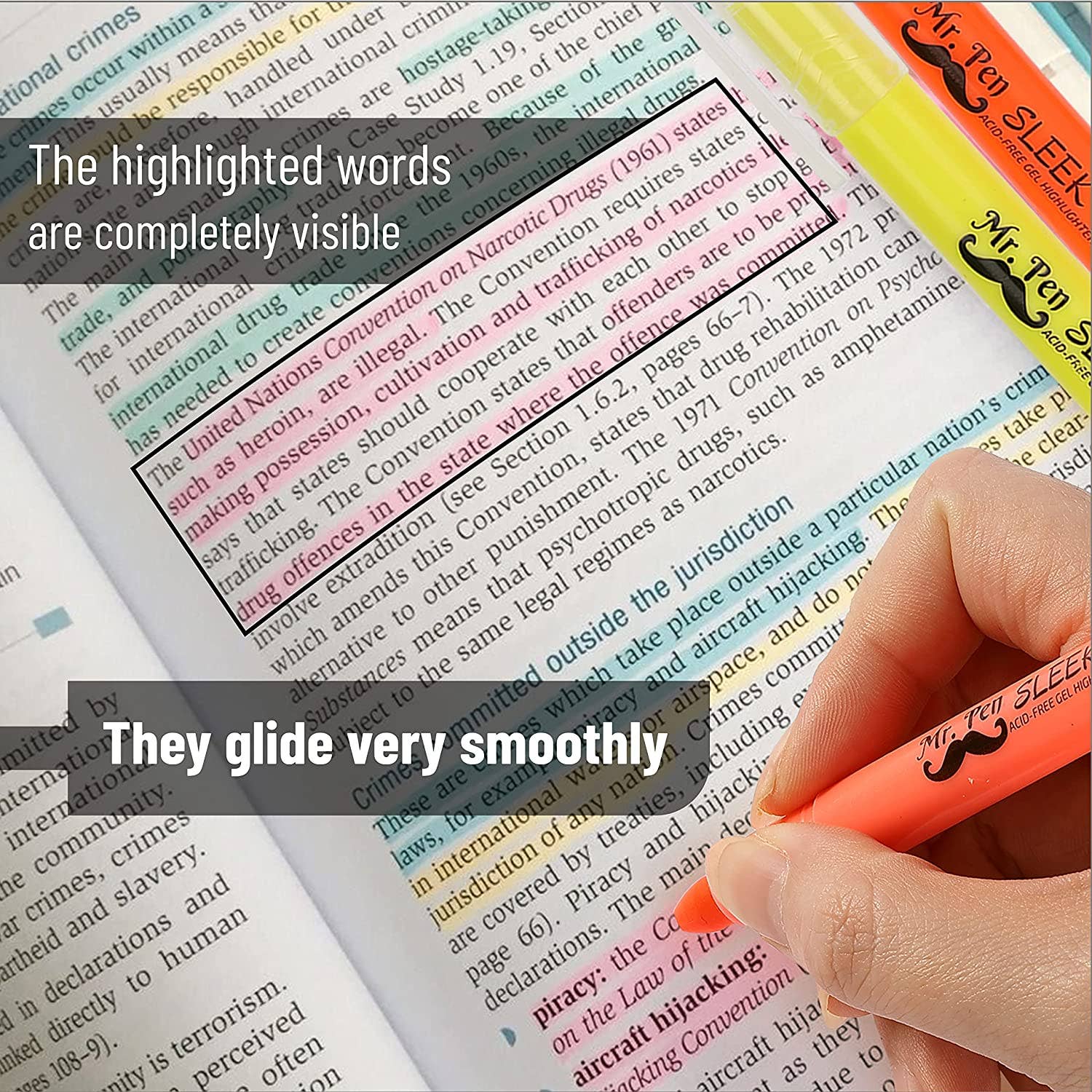 Mr. Pen | Bible Gel Highlighters No Bleed | 8 Pack Twist-Up