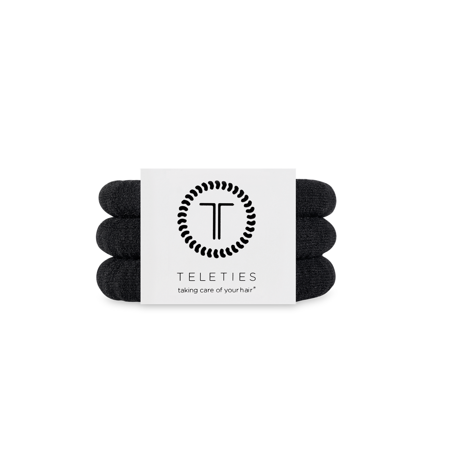 Teleties Nylon Hair Ties | Small | Jet Black