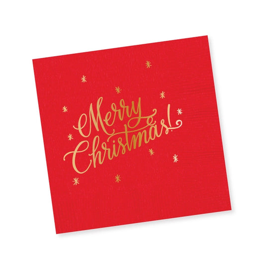 Merry Christmas! Red Paper Napkin Pack