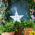Songbird Grove Gingham Star Garden Stake - Light Blue