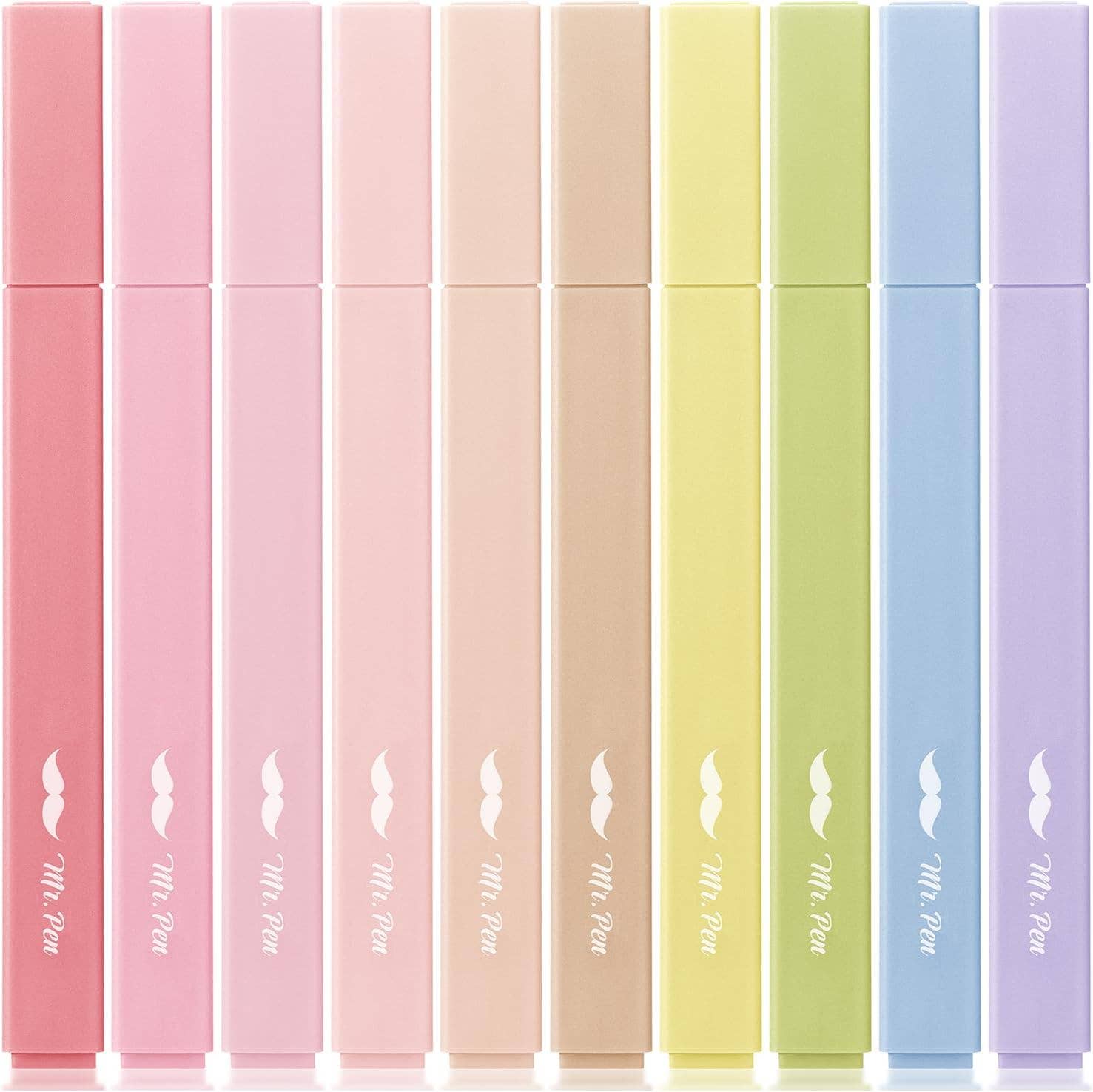 Mr. Pen | Aesthetic Highlighters, No Bleed | 10 Pack