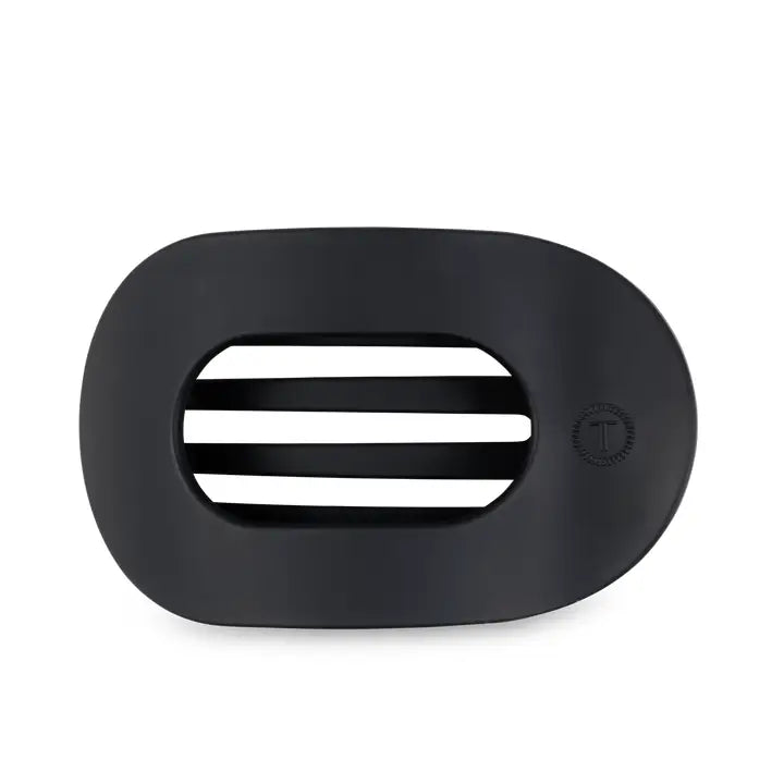 Teleties | Round Flat Hair Clip | Black | Large