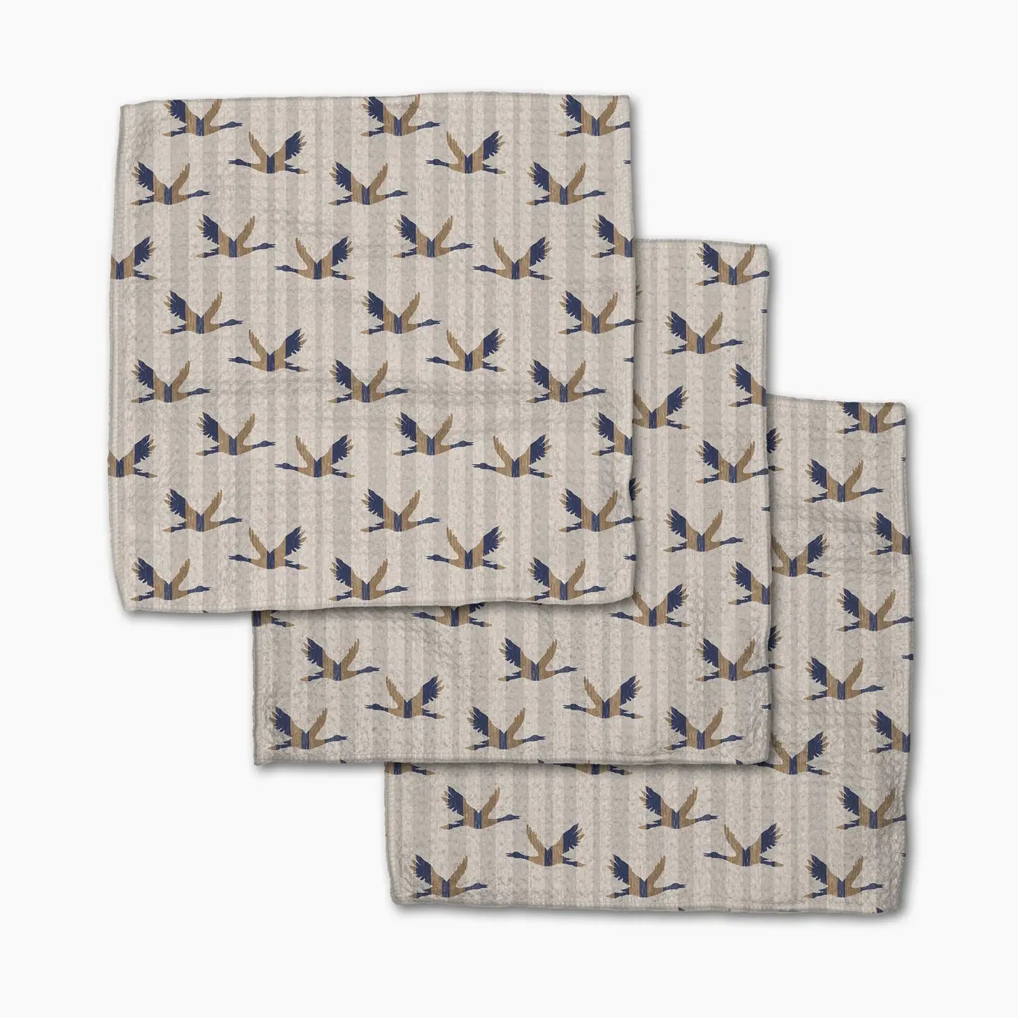 Geometry | Dishcloth Set | Striped Nautical Birds