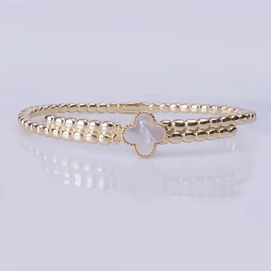 My Best Kept Jewelry Golden Clover Bypass Bangle