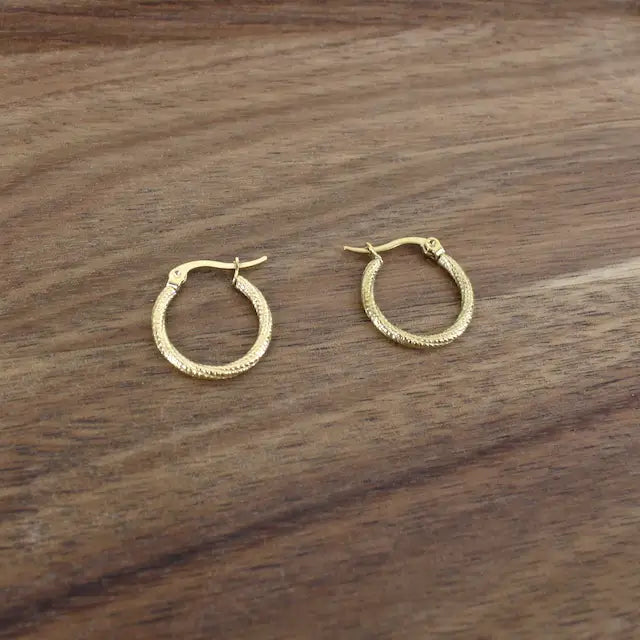 Pretty Persuasion Gold Hoop Huggie Earring