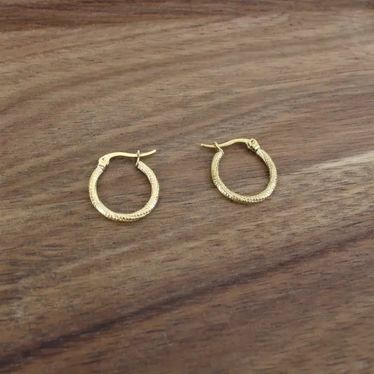 Pretty Persuasion Gold Hoop Huggie Earring