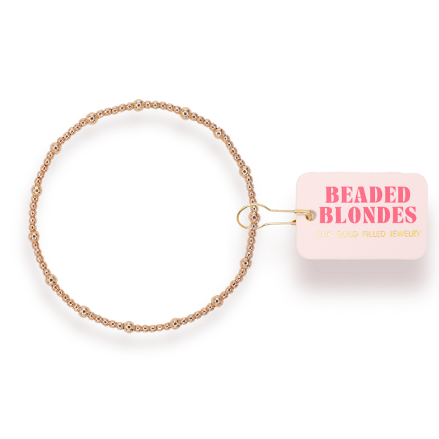 Beaded Blondes | Dainty June Bracelet in Gold | Extended 7.25 inch