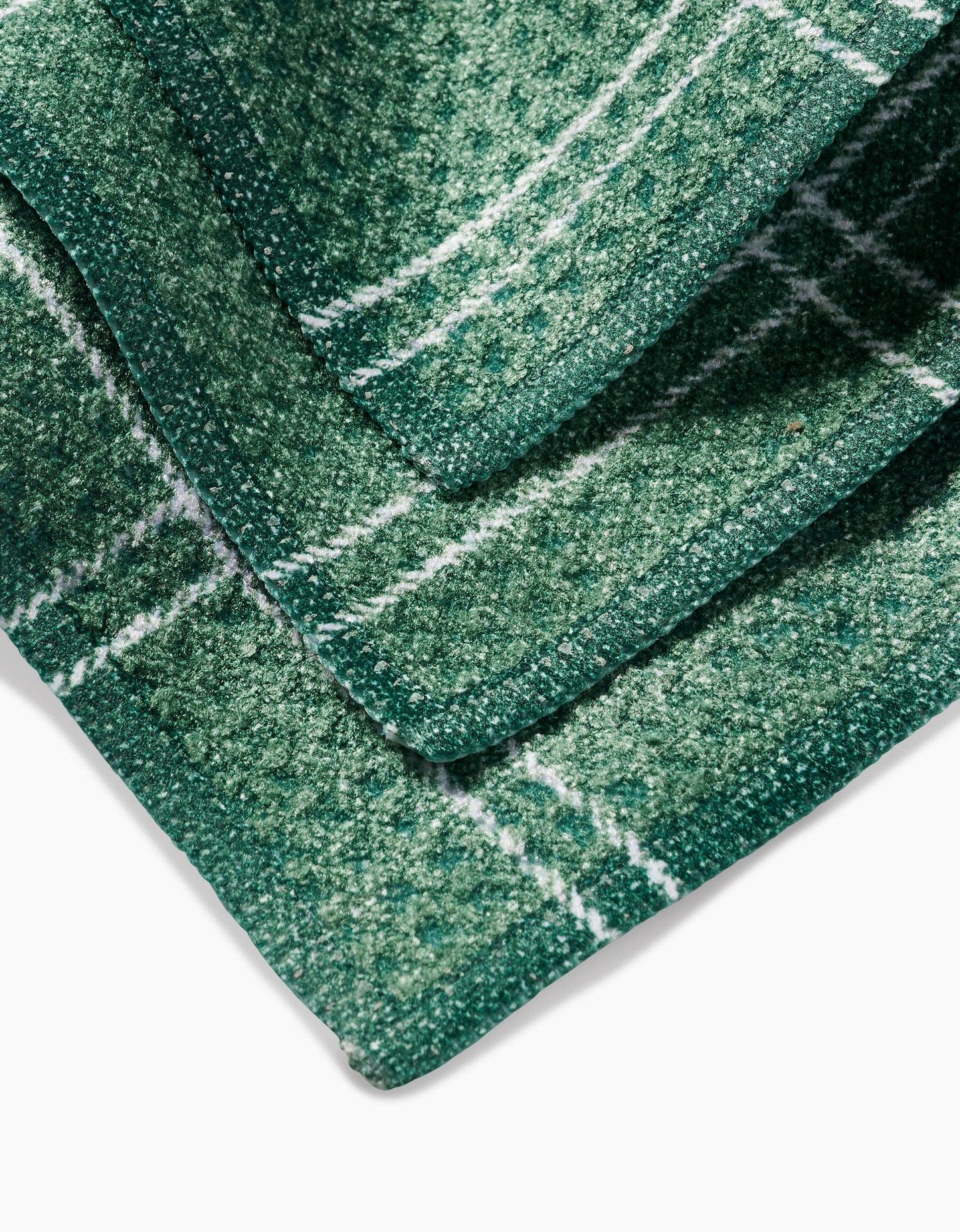 Geometry Pine Forest Plaid Dishcloth