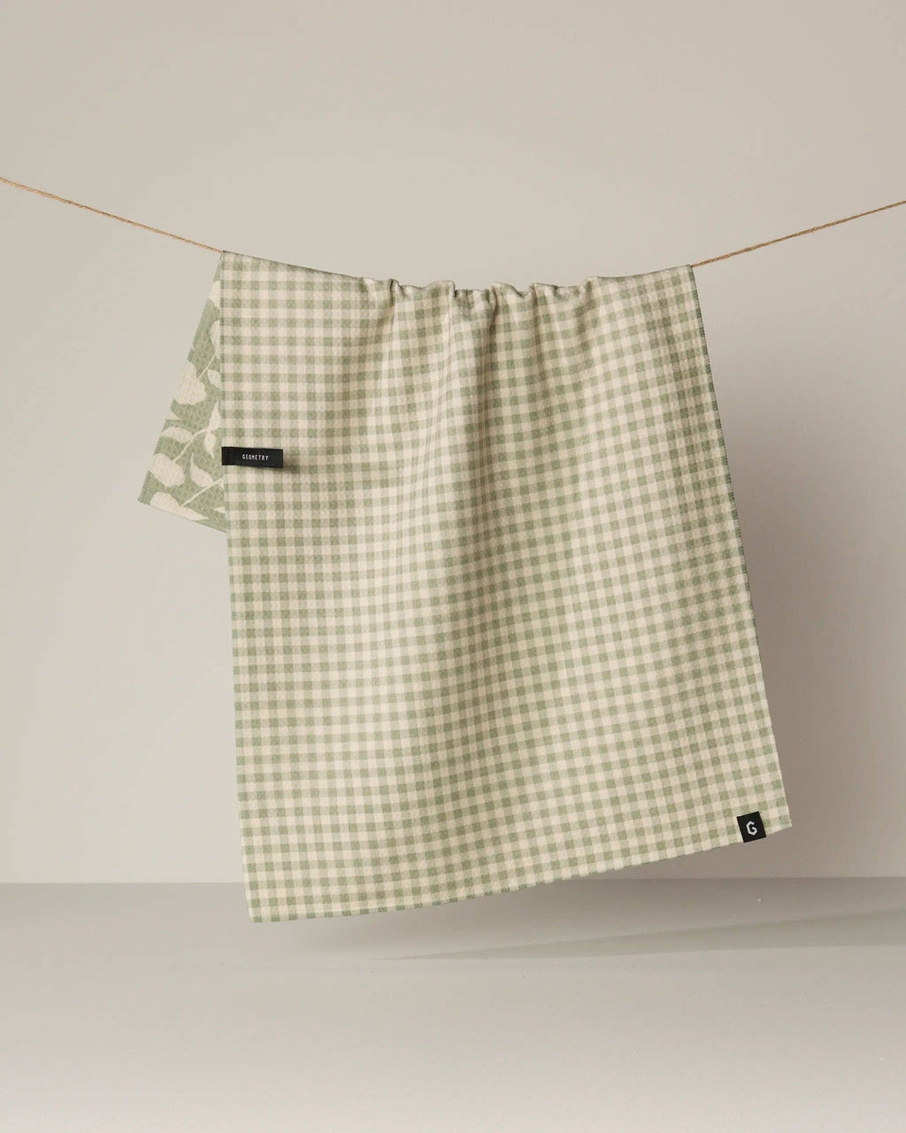 Geometry | Luxe Tea Towel | Sage Blossom