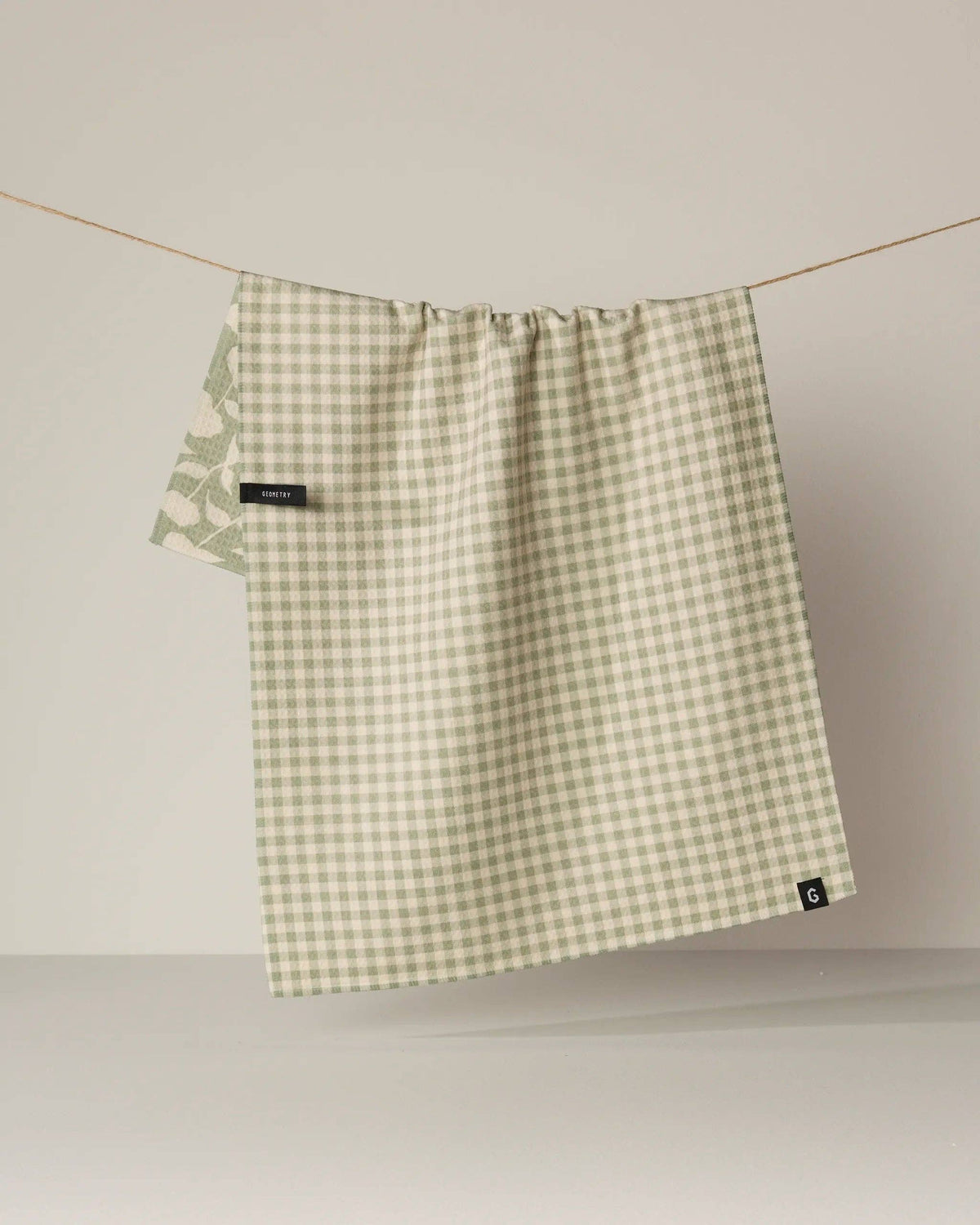 Geometry | Luxe Tea Towel | Sage Blossom