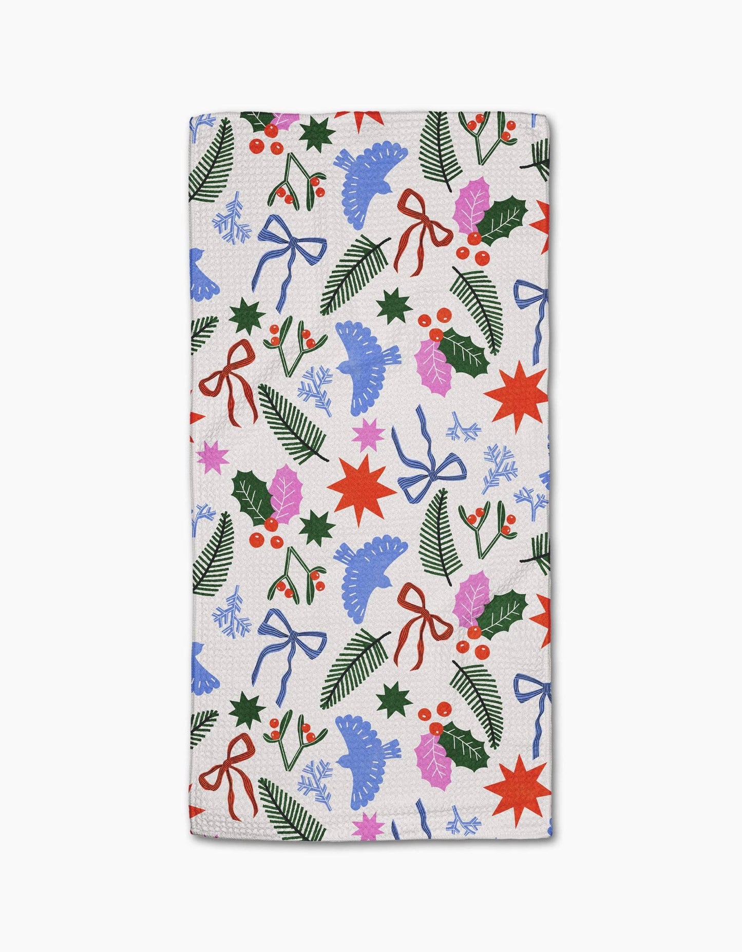 Geometry Christmas Garden Party Bar Towel