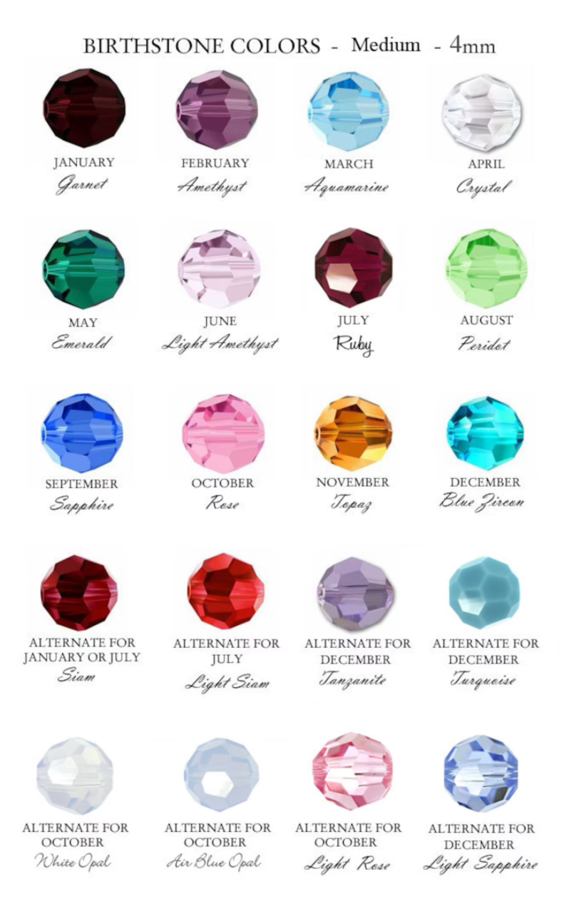 Birthstone Swarovski Bracelet Collection (Pack of 12): Standard 6.75 inch