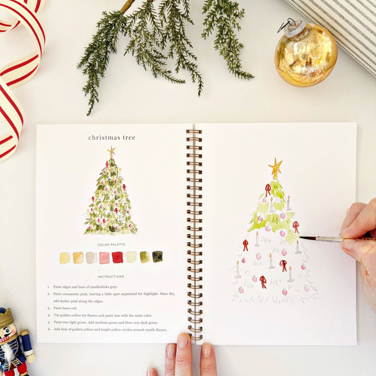 Emily Lex | Watercolor Workbook | Nutcracker