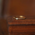 Minimalist Stacking Thin Band Ring in 925 Sterling Silver: Gold / 7 US