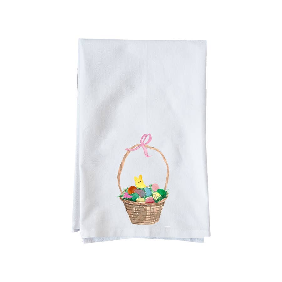 Knollwood Lane | Kitchen Towel | Easter Basket with Peeps