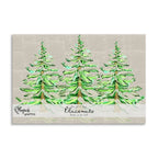 French Graffiti Wintery Trees Natural Paper Placemats