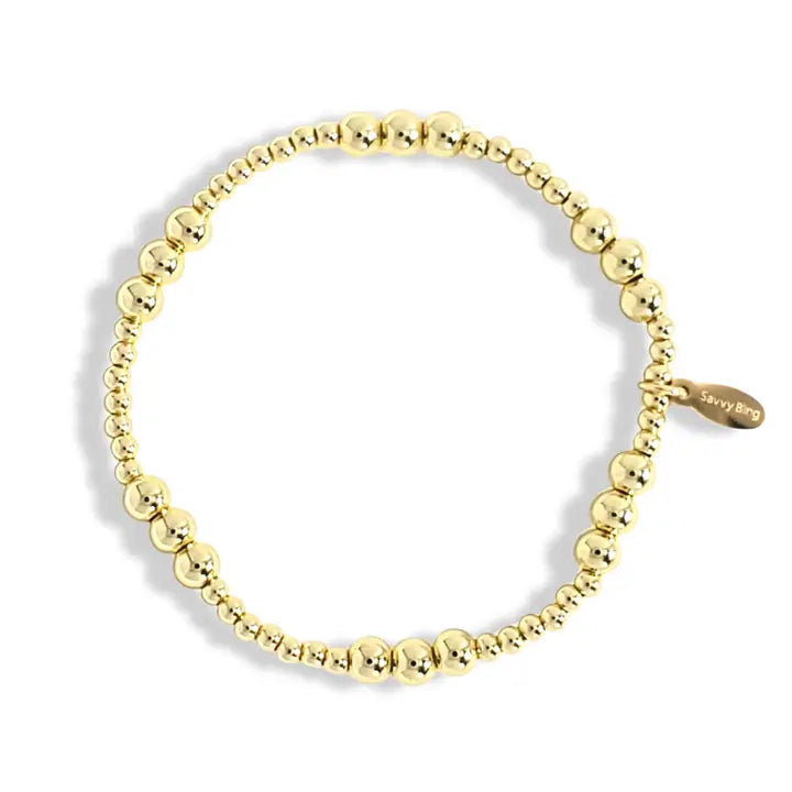 Savvy Bling | Bracelet | Gold Filled Beaded | 3mm & 5mm