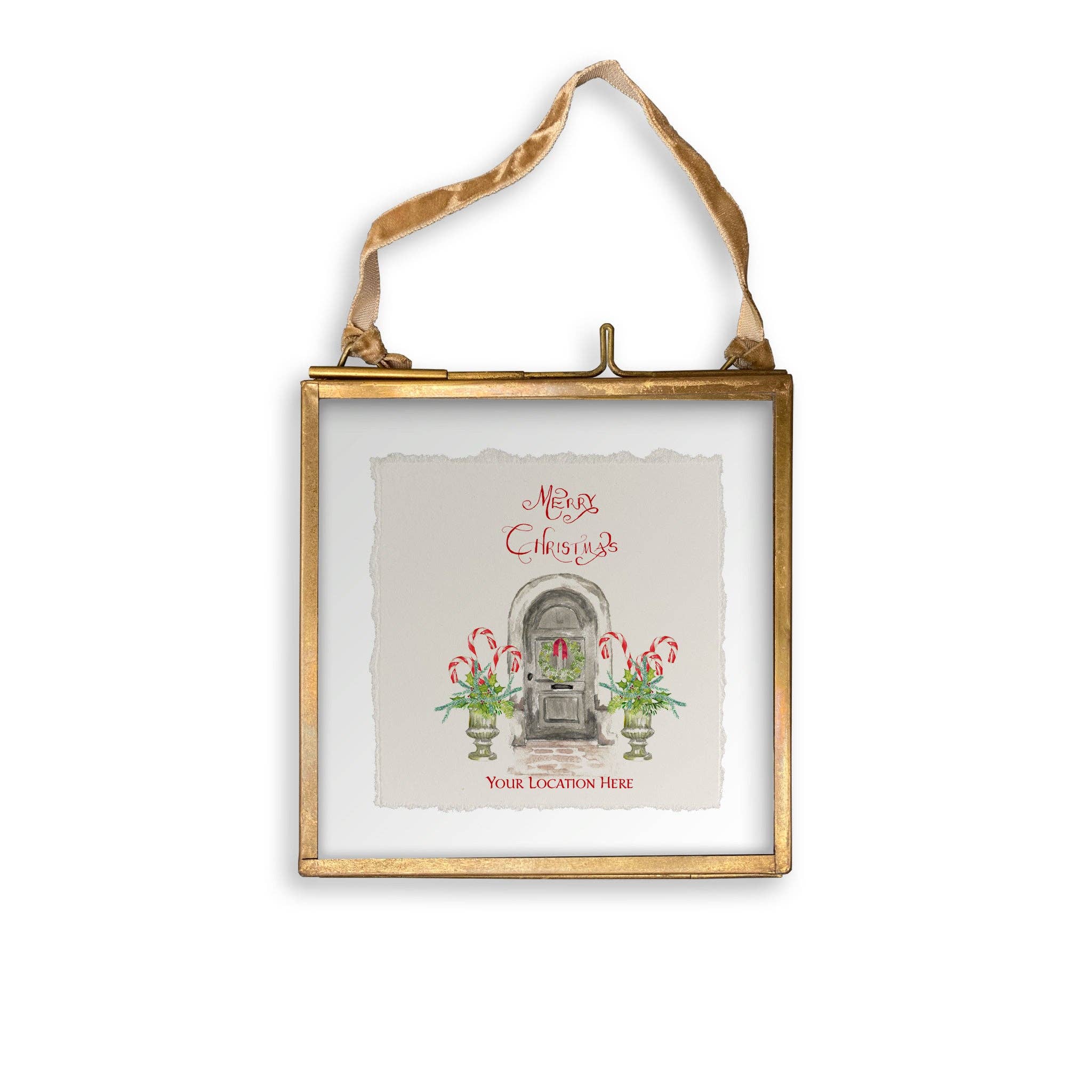 French Graffiti Merry Christmas Paducah Tea Towel