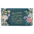 Christian Art Gifts | Checkbook Wallet | Teal Be Still and Know