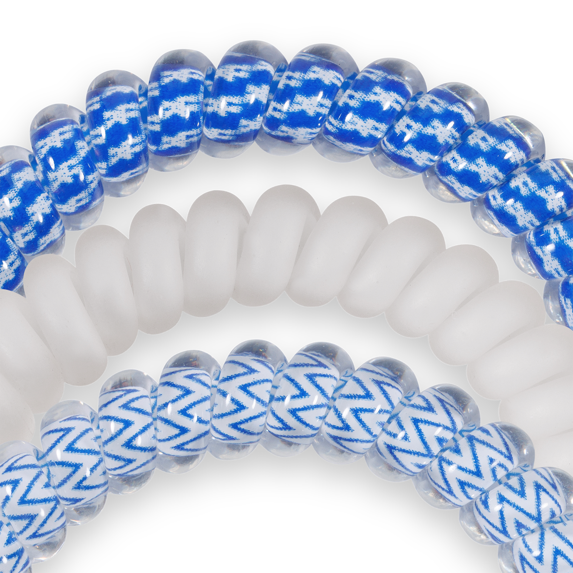 Spiral Hair Coils | Small | Go Big Blue! Hair Ties