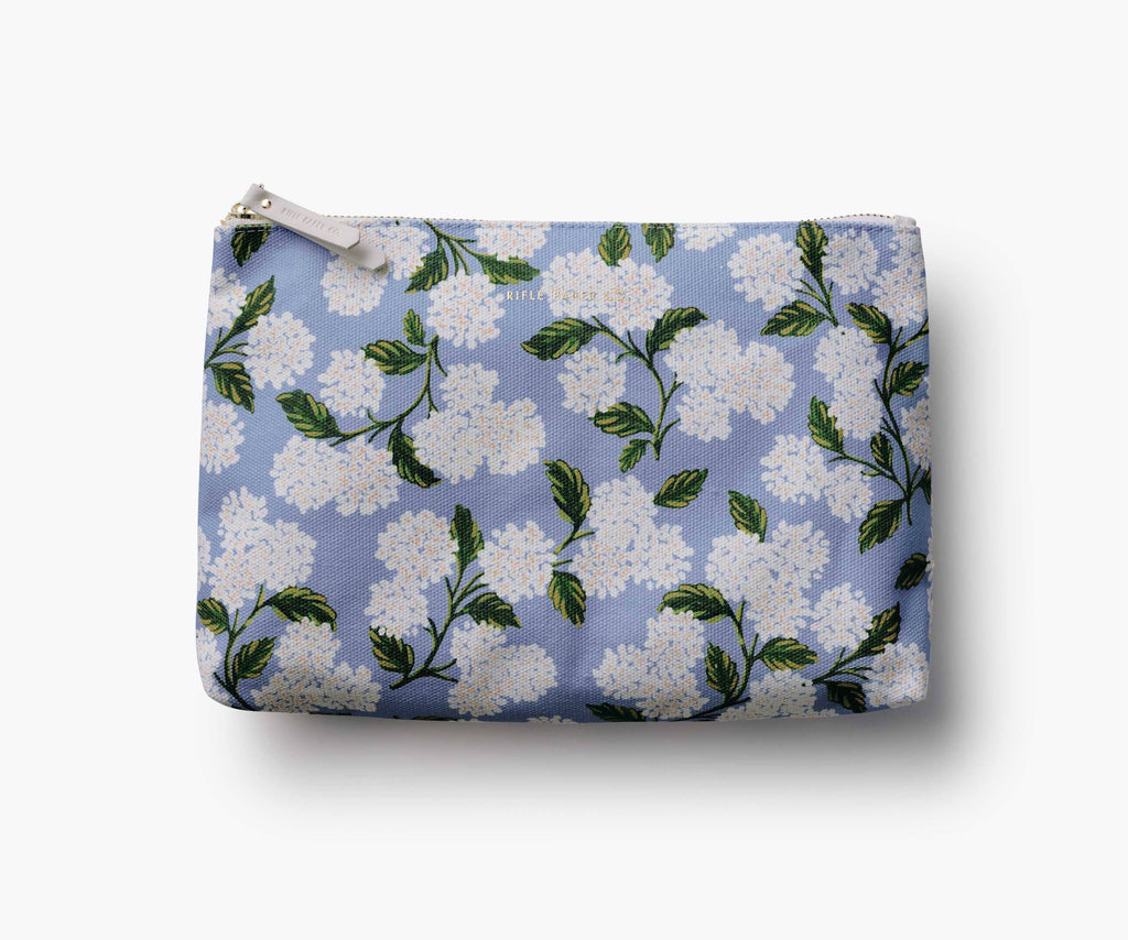 Rifle Paper Co. Hydrangea Zippered Pouch Set