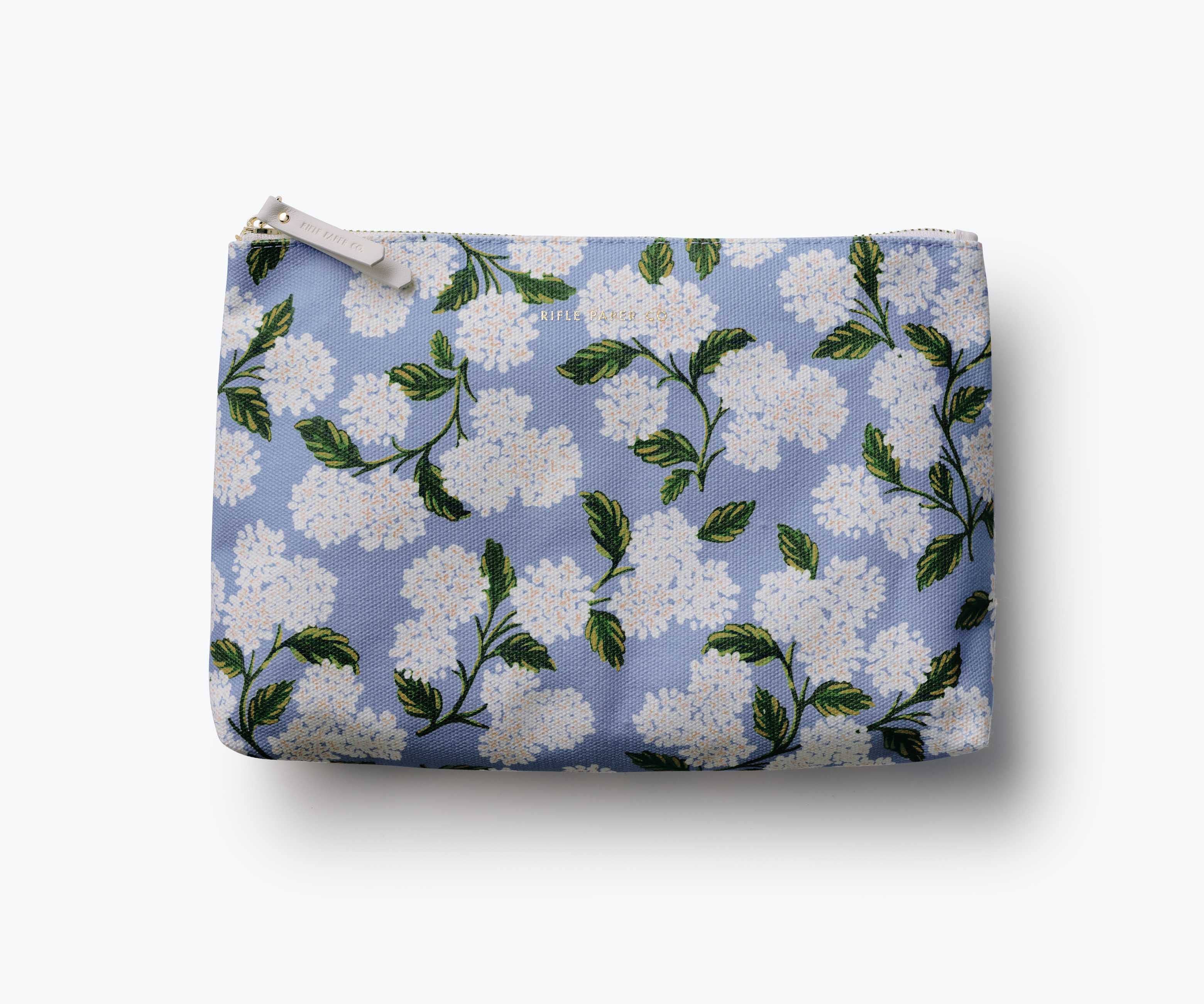 Rifle Paper Co. Hydrangea Zippered Pouch Set