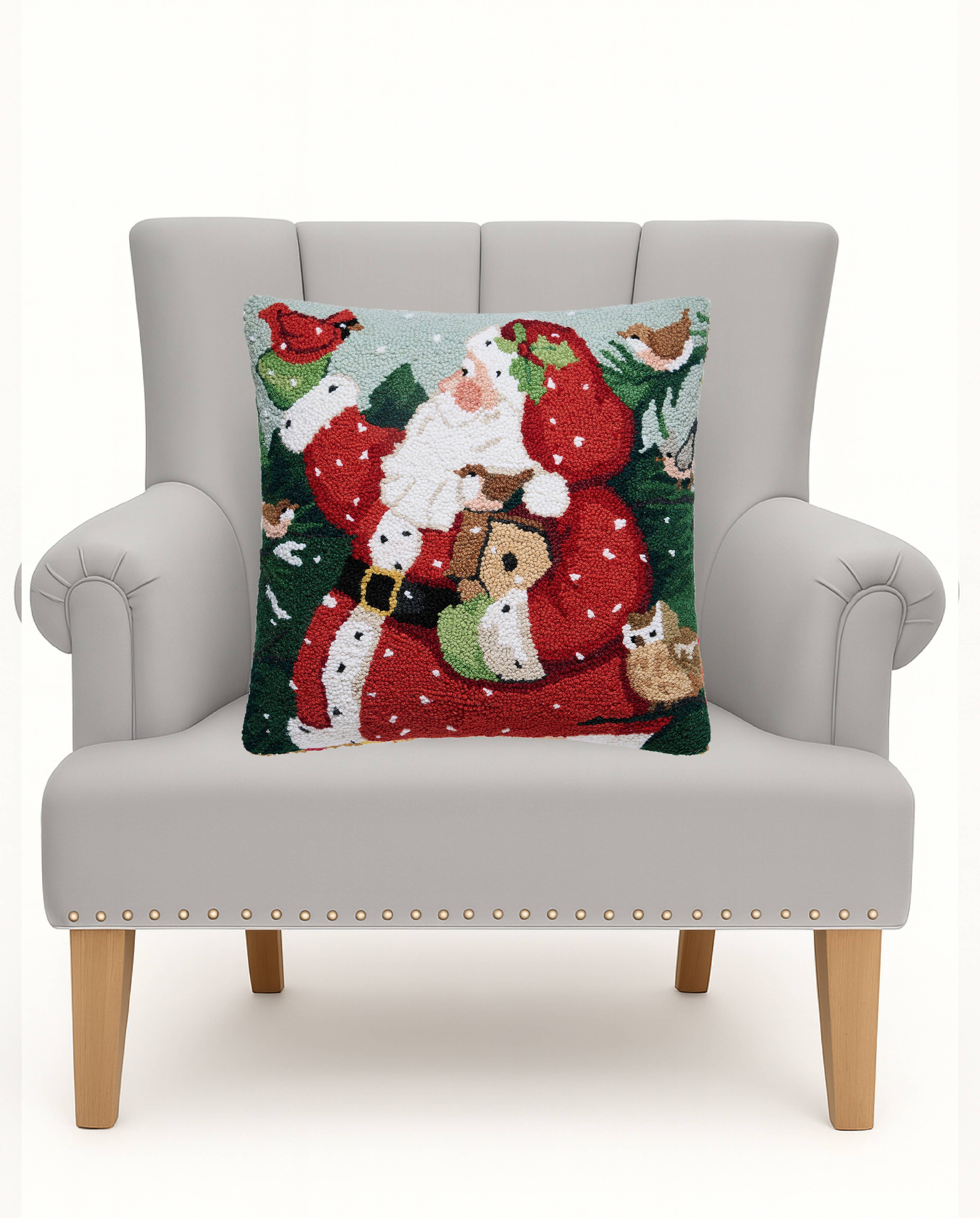 Winter Santa Hook Pillow - Susan Winget