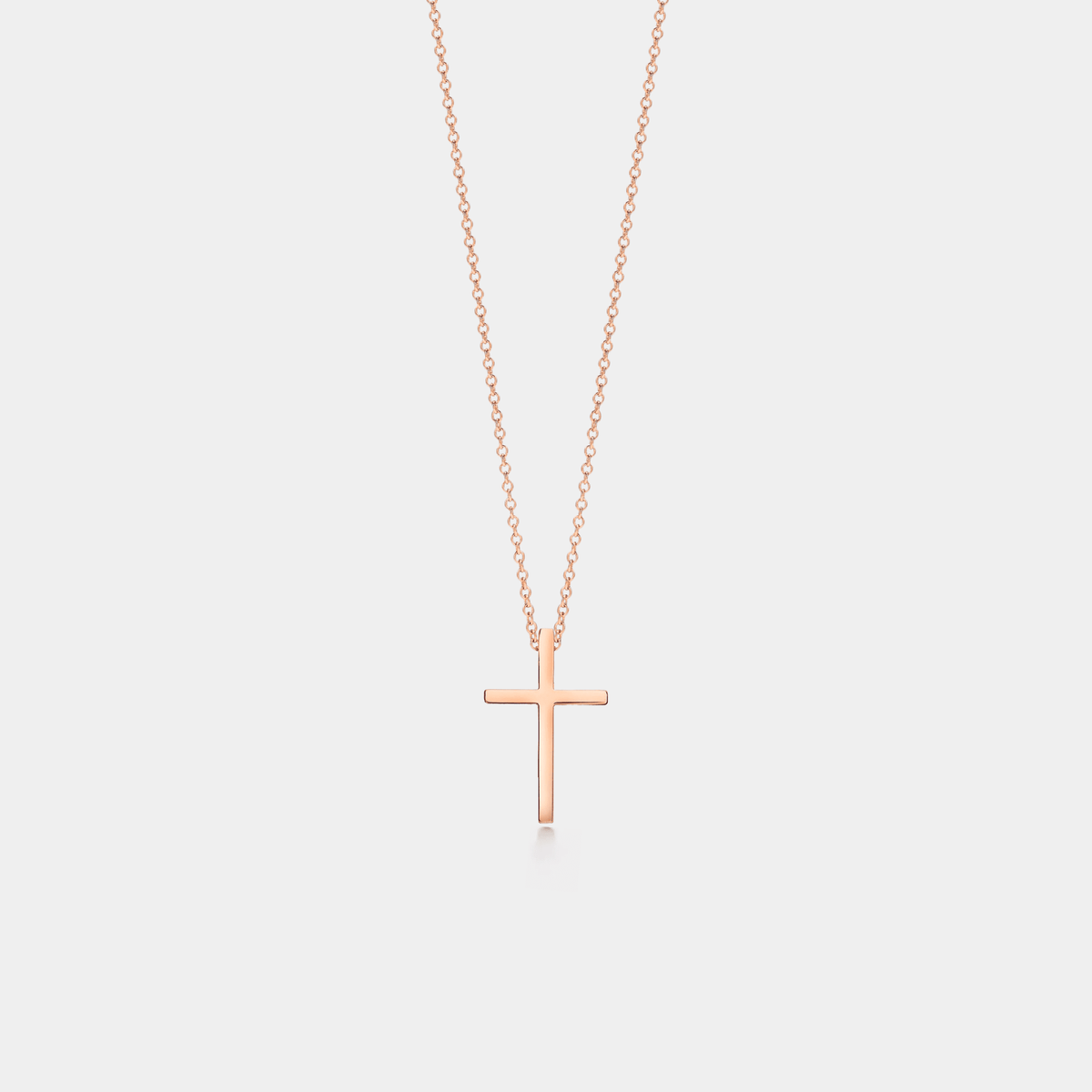 Dainty Cross Charm Pendant Necklace in 925 Sterling Silver: Gold