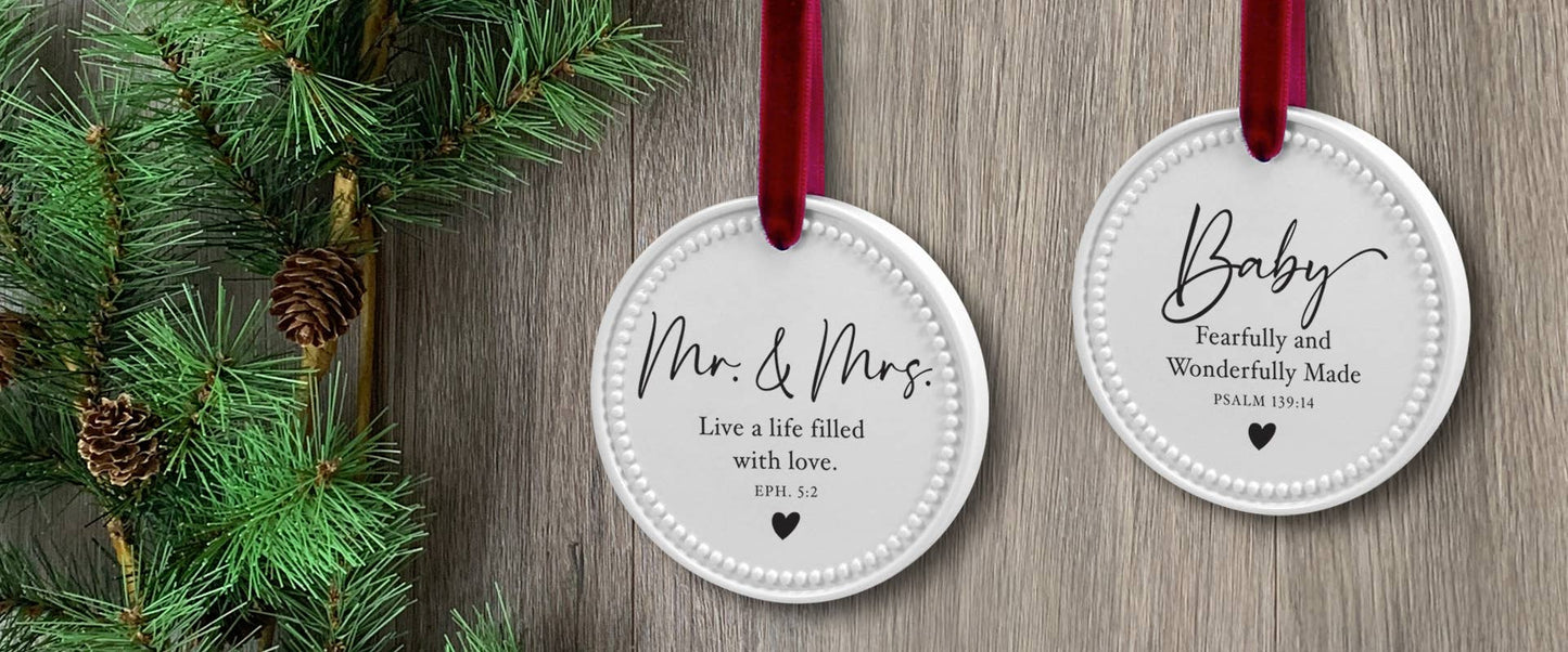 Dicksons Mr. and Mrs. Christmas Ornament