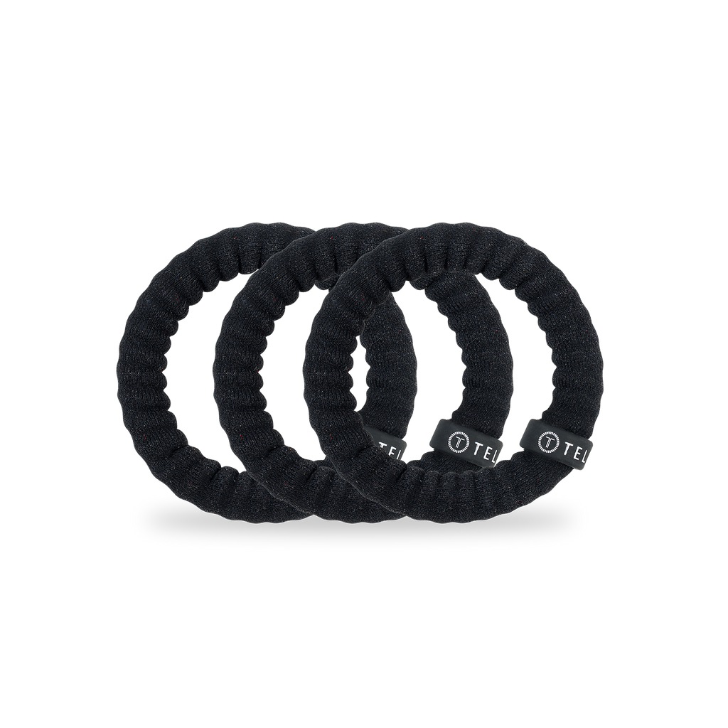 Teleties | Nylon Hair Ties | Small | Jet Black
