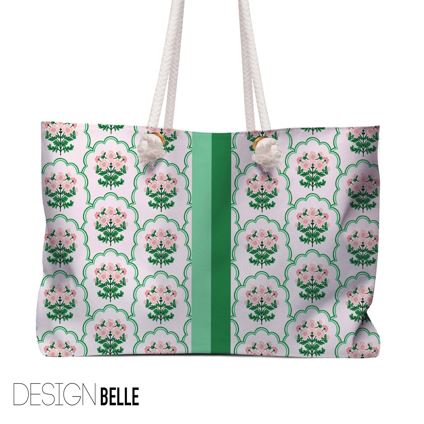 Mahjong Tote Bag, Boutique Monogram, Grand Millennial: Dixie / White
