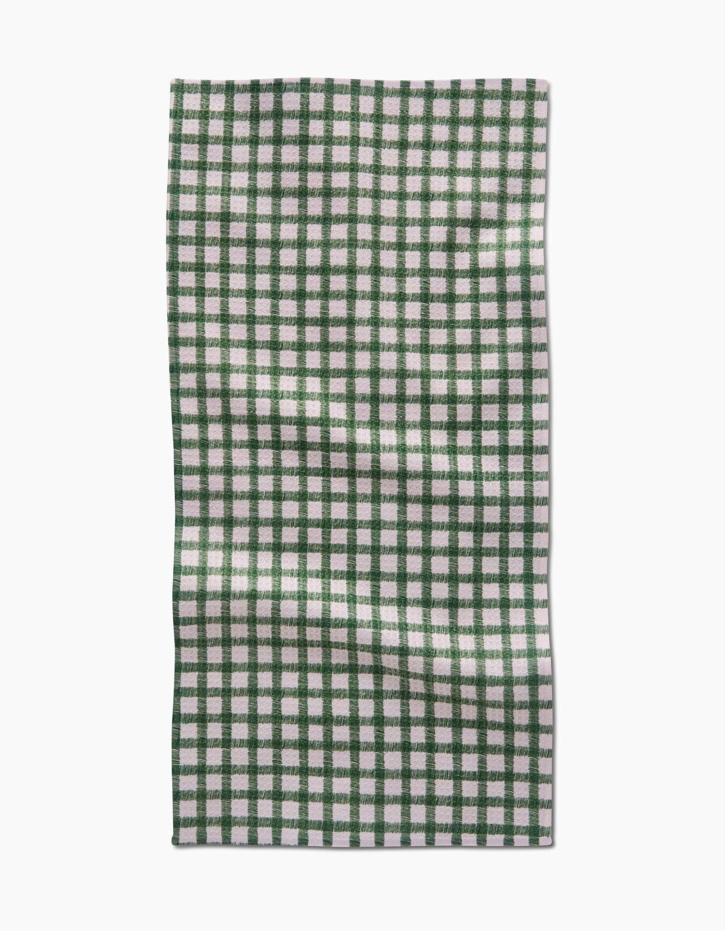 Geometry Fireside Plaid Green Bar Towel