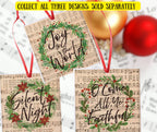 Dicksons Come All Ye Faithful Hymn Glass Ornament