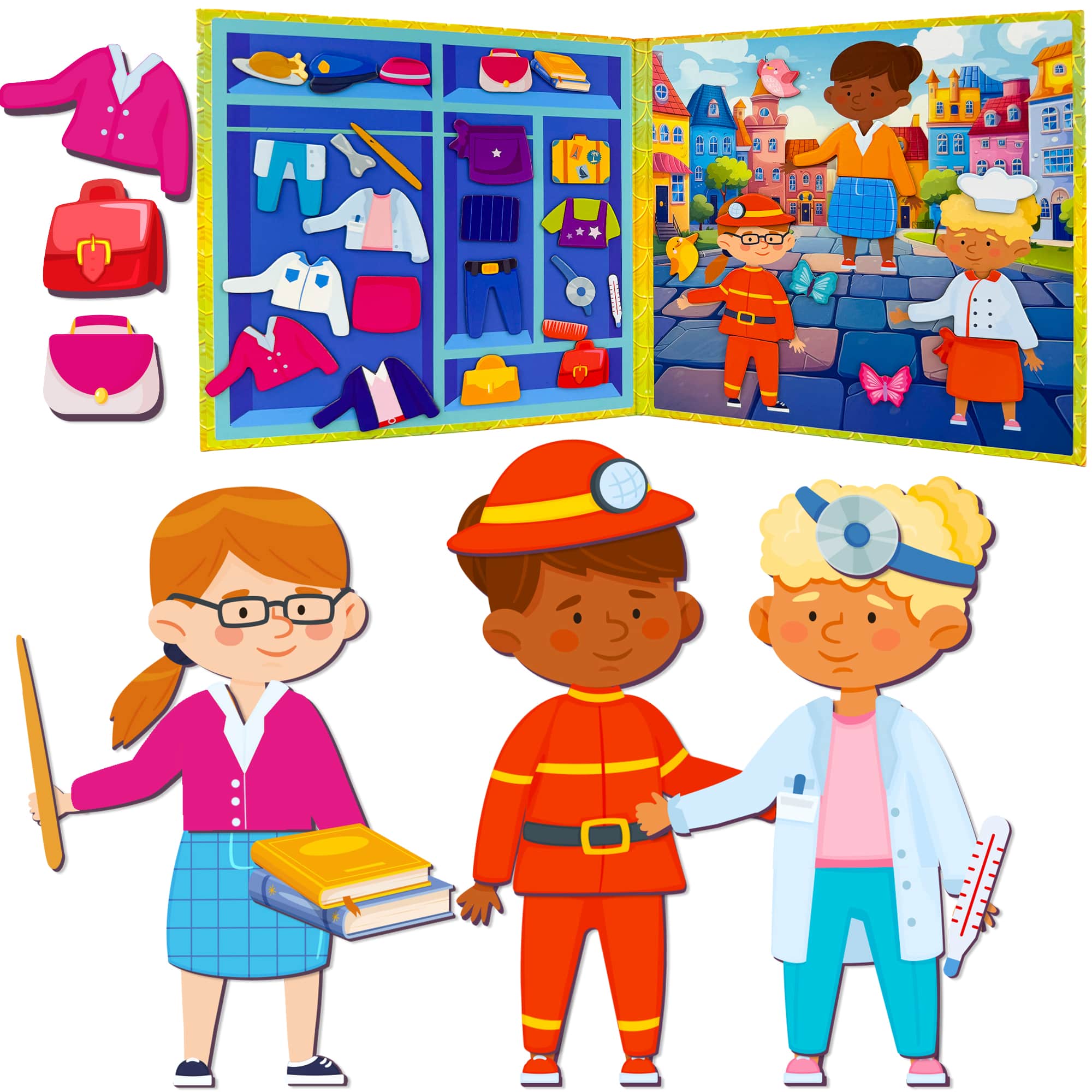 Quokka Magnetic Dress-Up Dolls for Kids| Profession