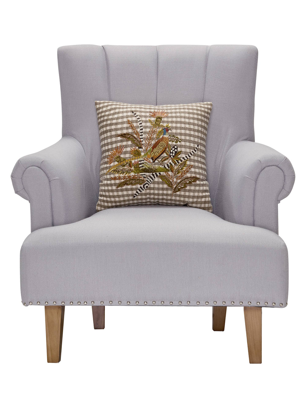 Harvest Pheasant Embroidered Pillow