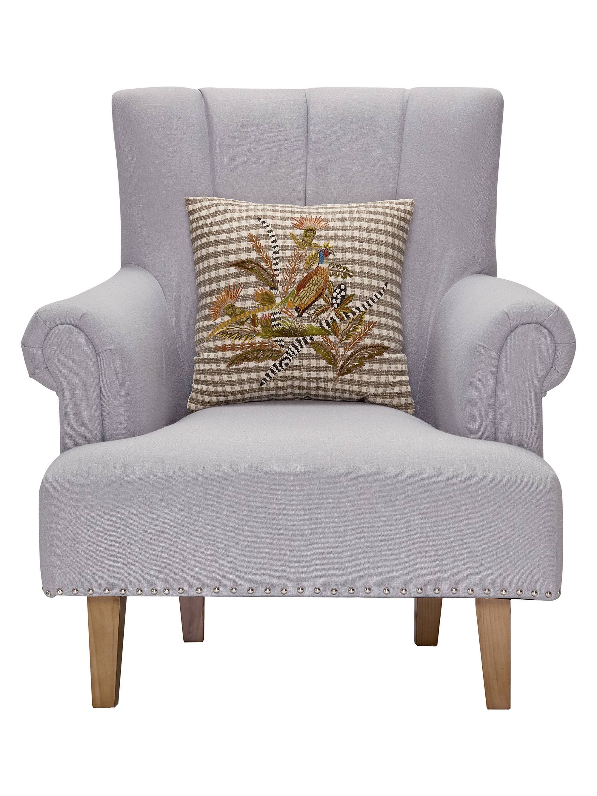 Harvest Pheasant Embroidered Pillow