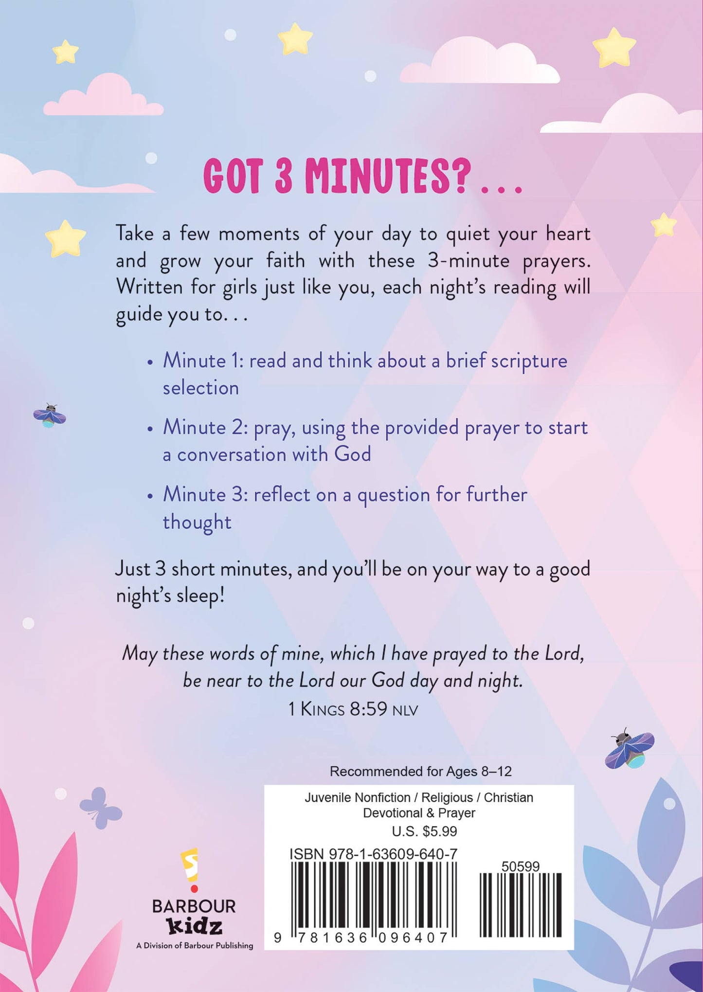Barbour | 3-Minute Bedtime Prayers for Girls