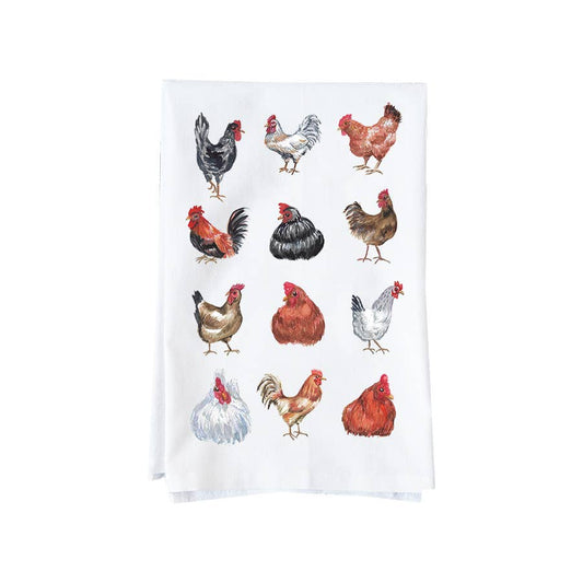 Knollwood Lane | Kitchen Towel | Chicken Collage