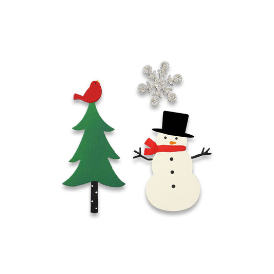 Roeda Studios Snowman with Tree Magnet Set