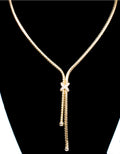 My Best Kept Jewelry | Necklace | Gold & Crystal X Drop Necklace