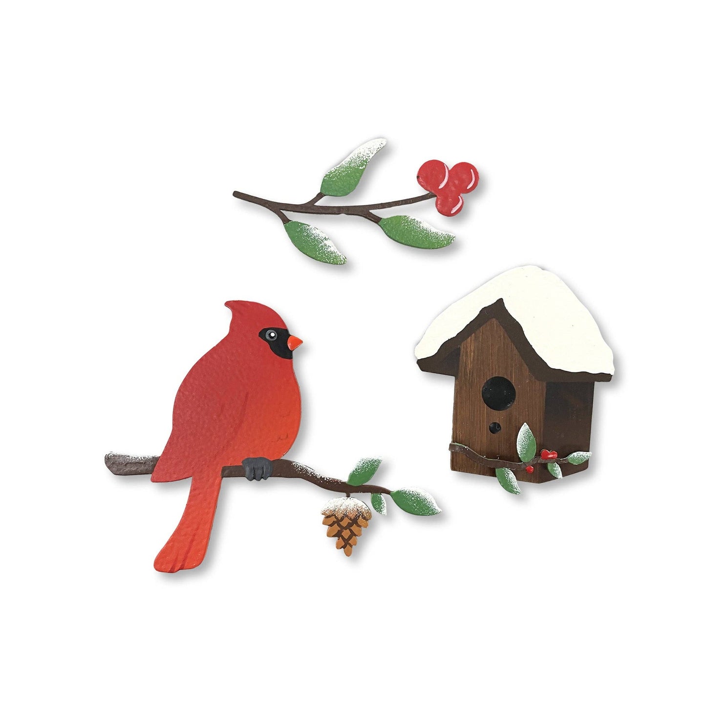 Roeda Studios Winter Birdhouse Magnet Set