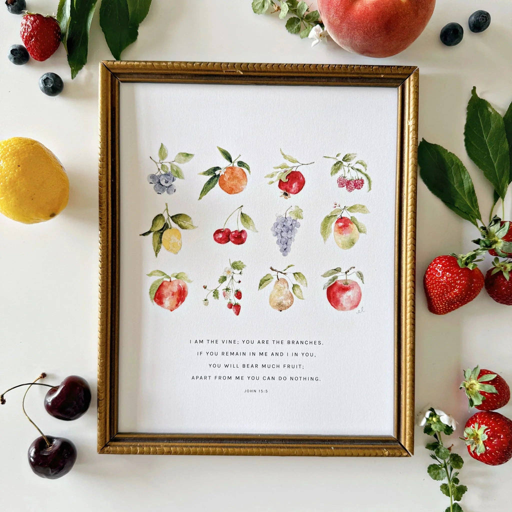 John 15:5 fruit scripture print