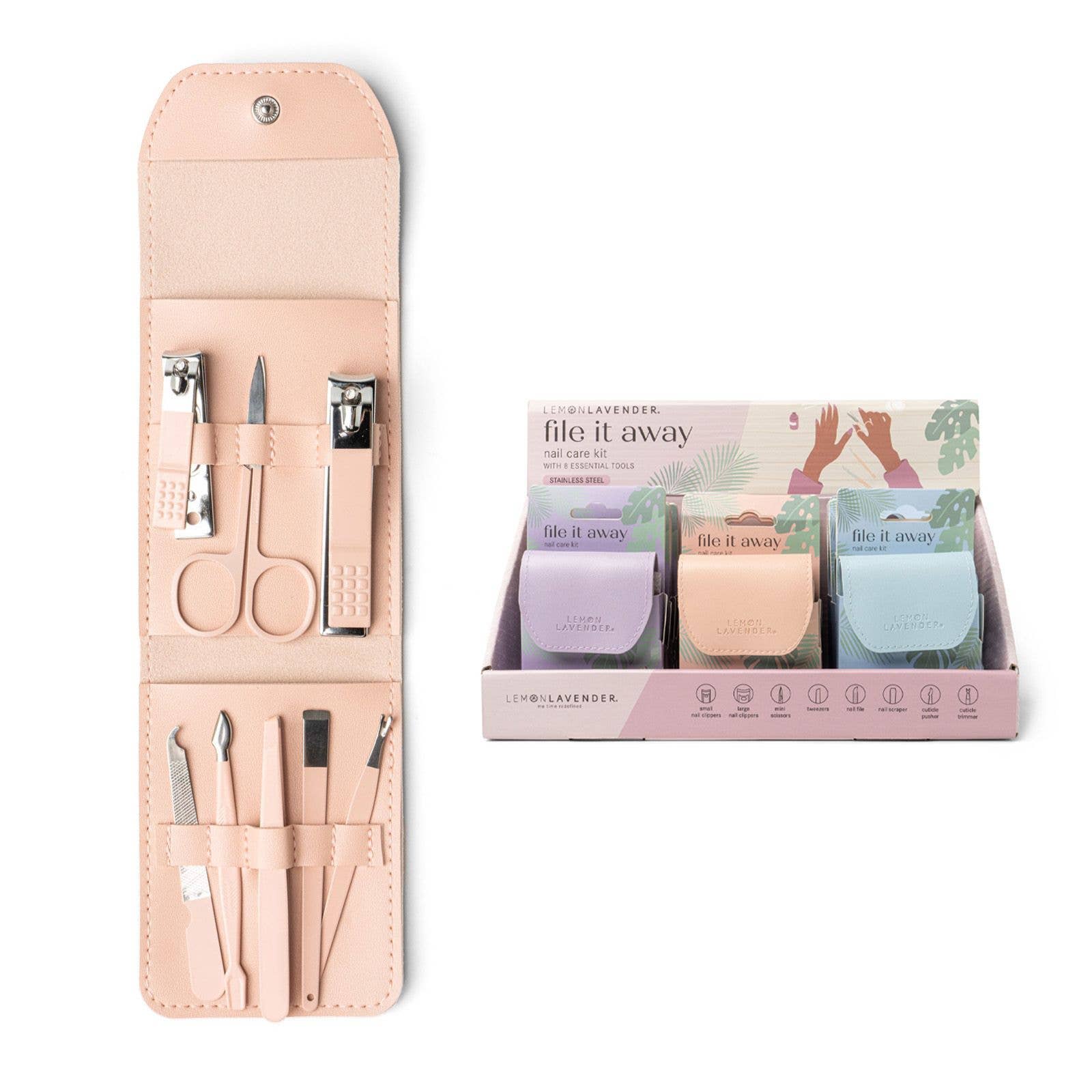 DM Merchandising | File It Away Nail Care Kit | Lemon Lavender