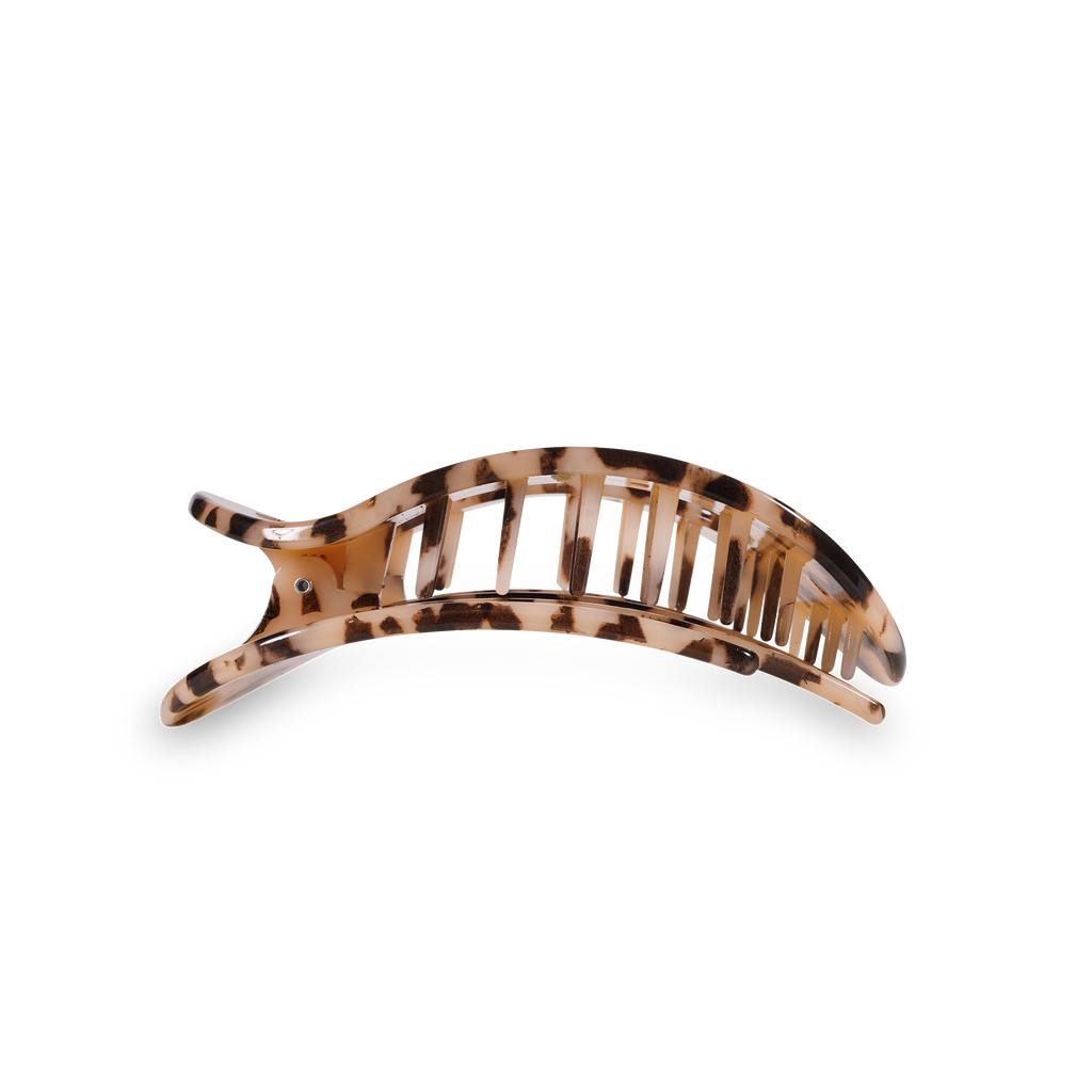 Teleties | Flat Round Hair Clip | Medium | Blonde Tortoise