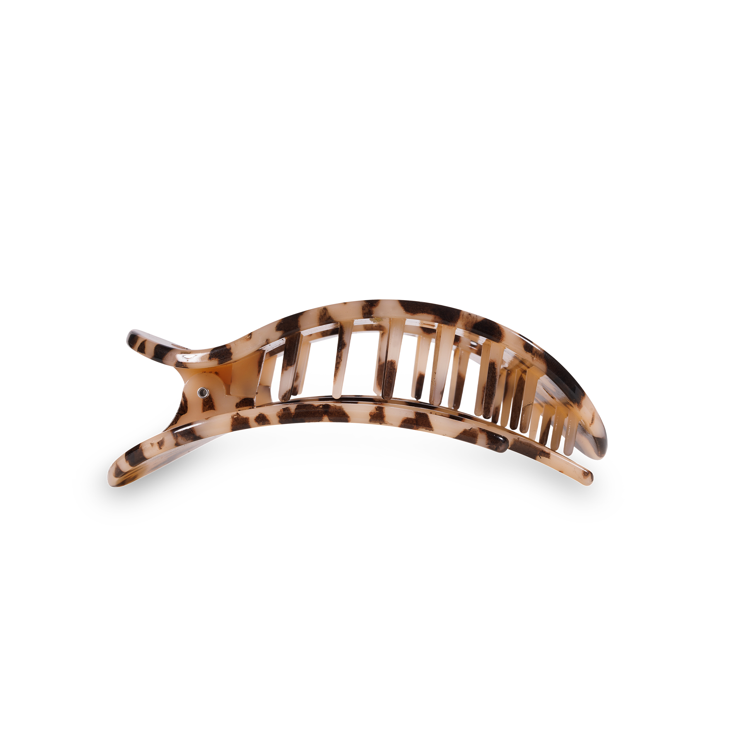 Teleties | Flat Round Hair Clip | Medium | Blonde Tortoise