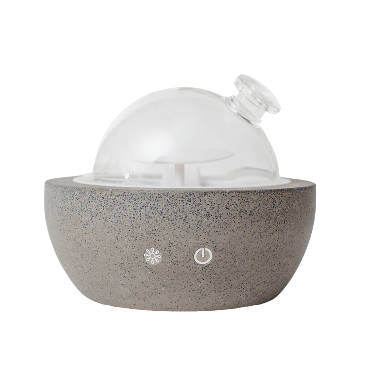 Rowe Casa | Essential Oil Diffuser | Glass + Grey Concrete